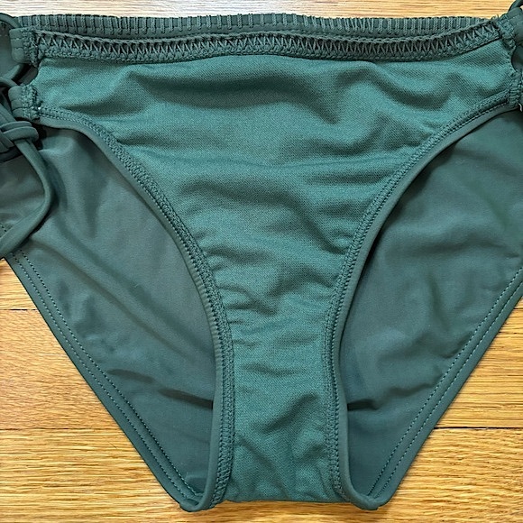 NWT Target Xhilaration Olive Keyhole Side Tie String Bikini Swim Bottoms - Picture 11 of 13